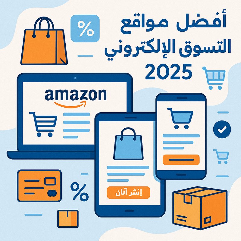 أفضل مواقع التسوق الإلكتروني في 2025 + كوبونات خصم حصرية للشراء بأقل سعر