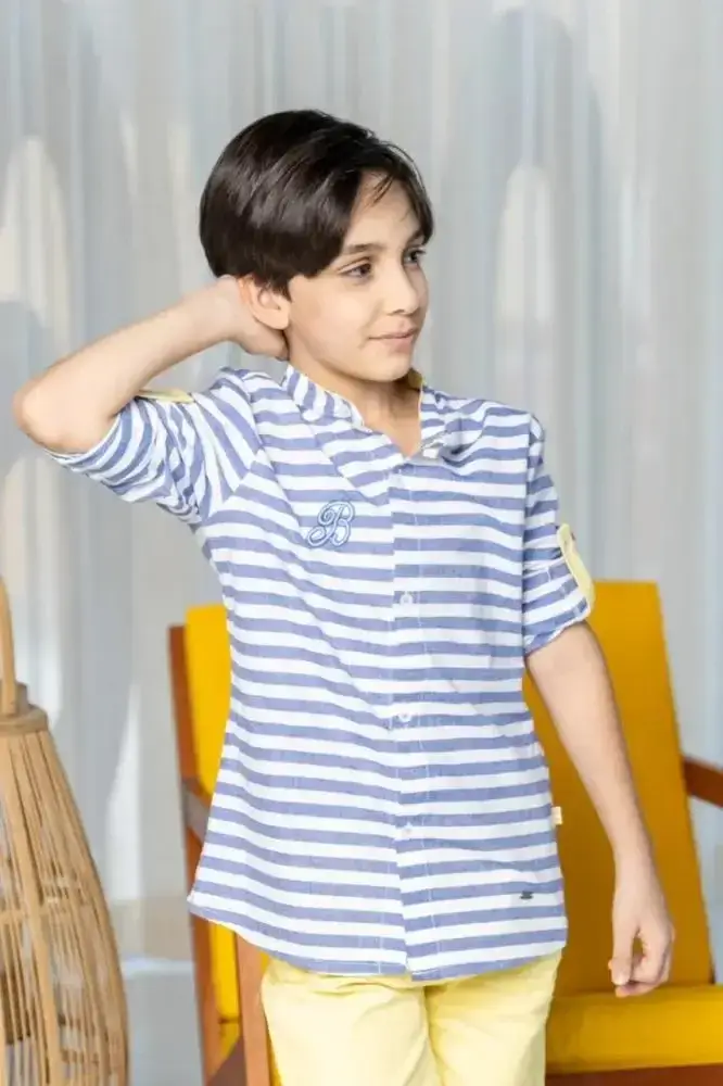 قميص اطفال مقلم مع كود خصم العيسائي 