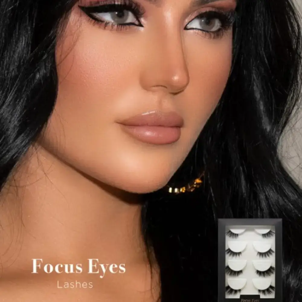 طقم رموش طرفية نورة بوعوض -Focus eyes