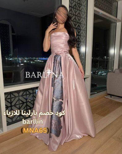 فستان وردي لماع ملكة او خطوبة انيق مع كود خصم بارلينا